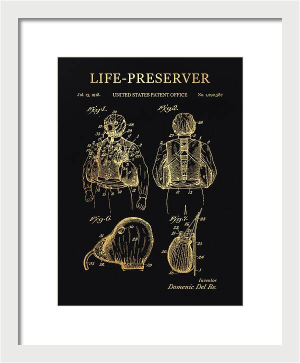 Life Preserver Gold Patent Us1292587a