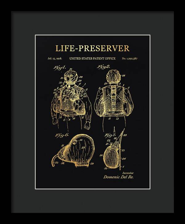 Life Preserver Gold Patent Us1292587a