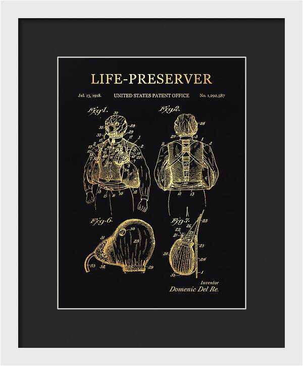 Life Preserver Gold Patent Us1292587a