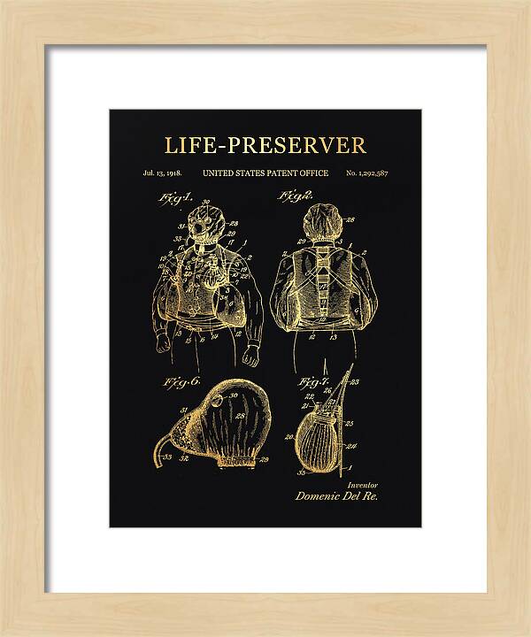 Life Preserver Gold Patent Us1292587a