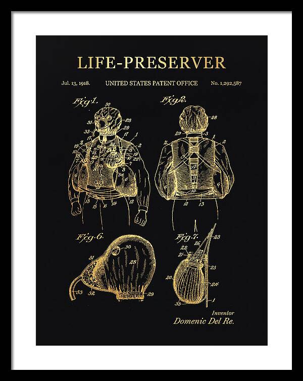 Life Preserver Gold Patent Us1292587a