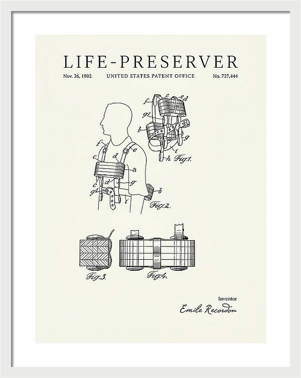 Life Preserver Minimalist Patent Us727444a