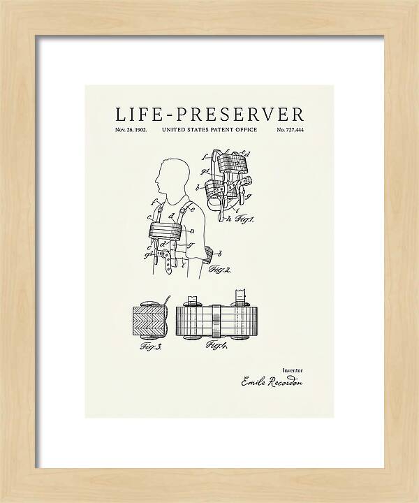 Life Preserver Minimalist Patent Us727444a
