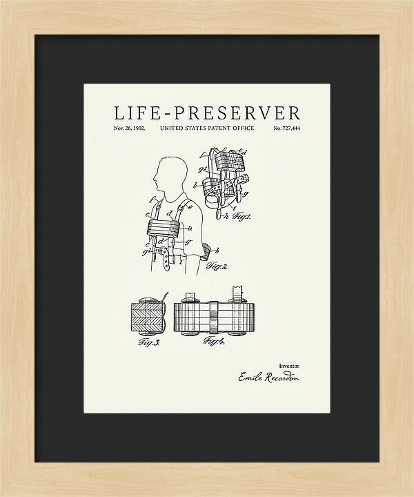 Life Preserver Minimalist Patent Us727444a