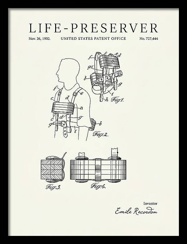 Life Preserver Minimalist Patent Us727444a
