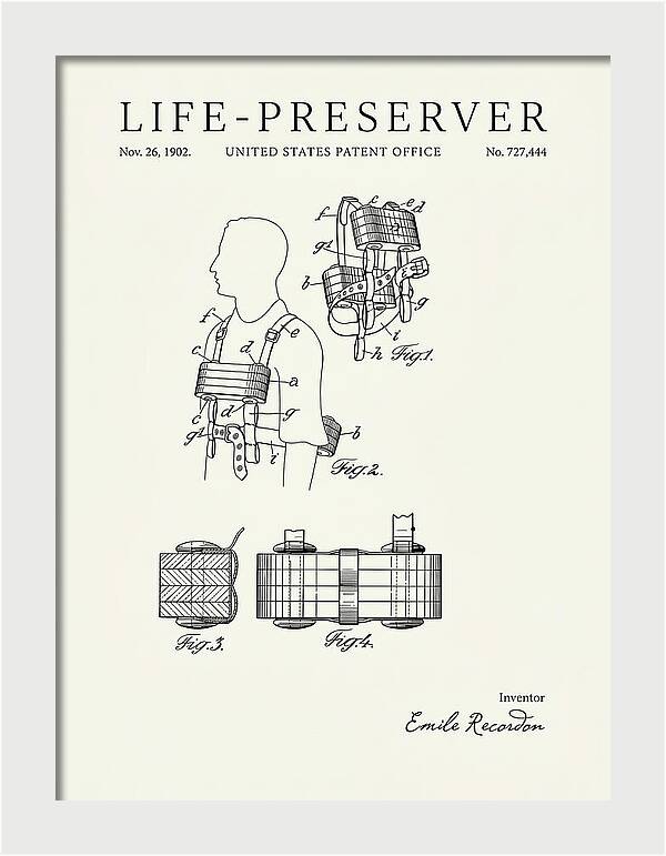 Life Preserver Minimalist Patent Us727444a