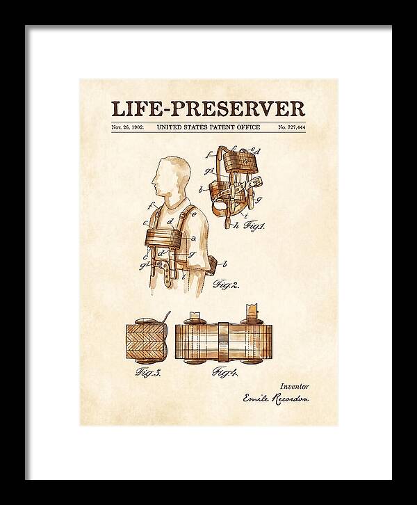 Life Preserver Watercolor Patent Us727444a