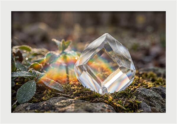 Light Refraction Through Crystal