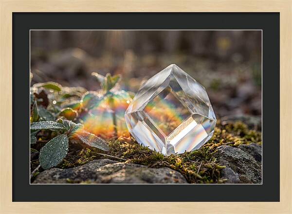 Light Refraction Through Crystal