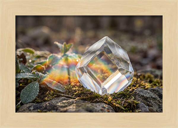 Light Refraction Through Crystal