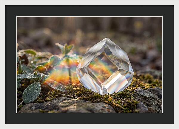 Light Refraction Through Crystal