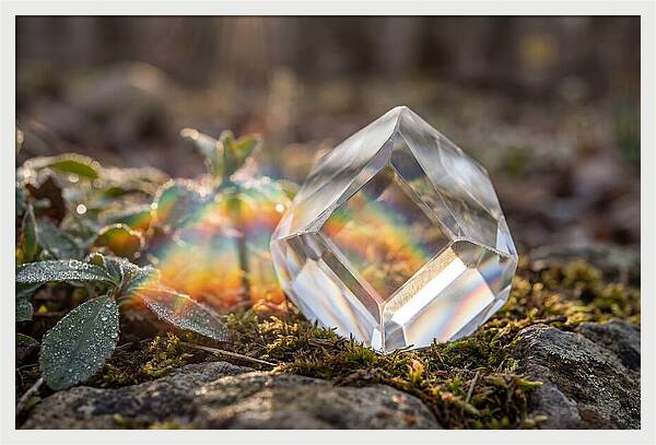 Light Refraction Through Crystal