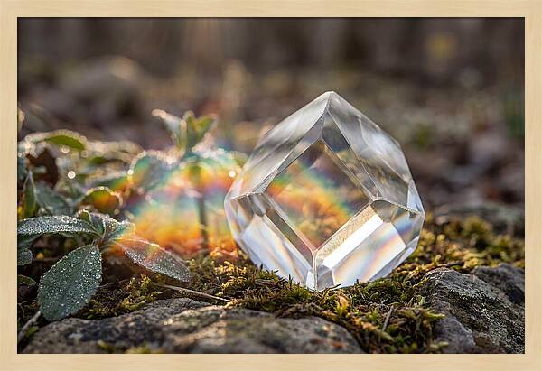 Light Refraction Through Crystal