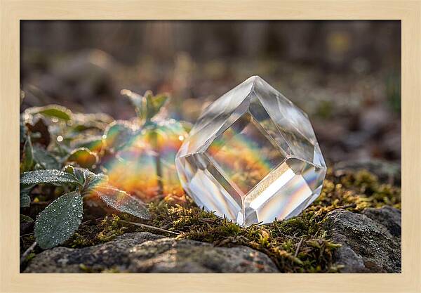 Light Refraction Through Crystal