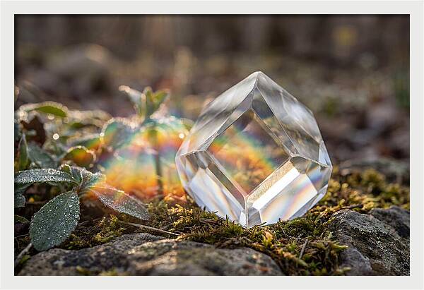 Light Refraction Through Crystal