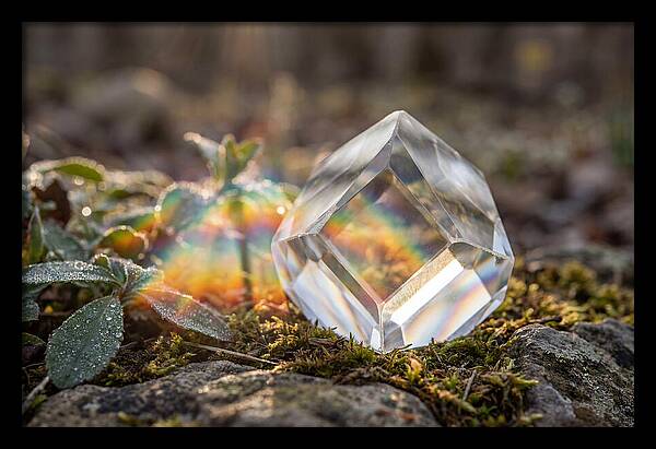 Light Refraction Through Crystal
