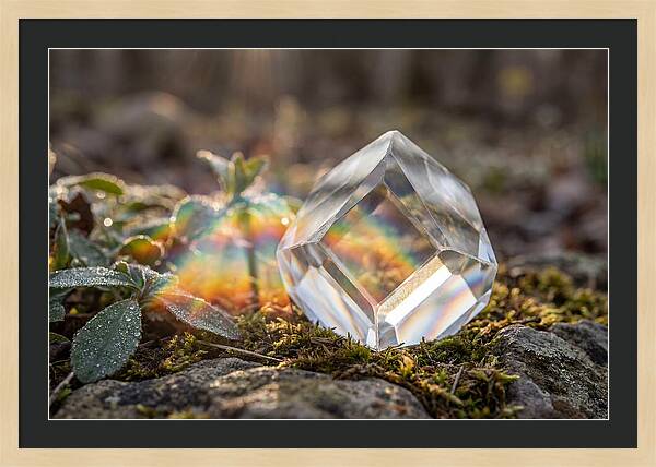 Light Refraction Through Crystal
