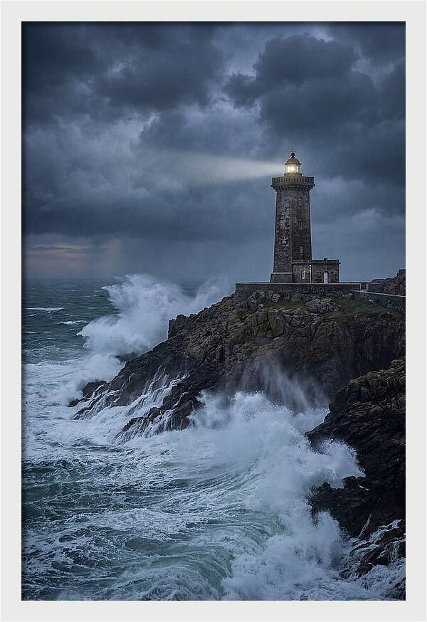 Lighthouse Amidst Stormy Seas