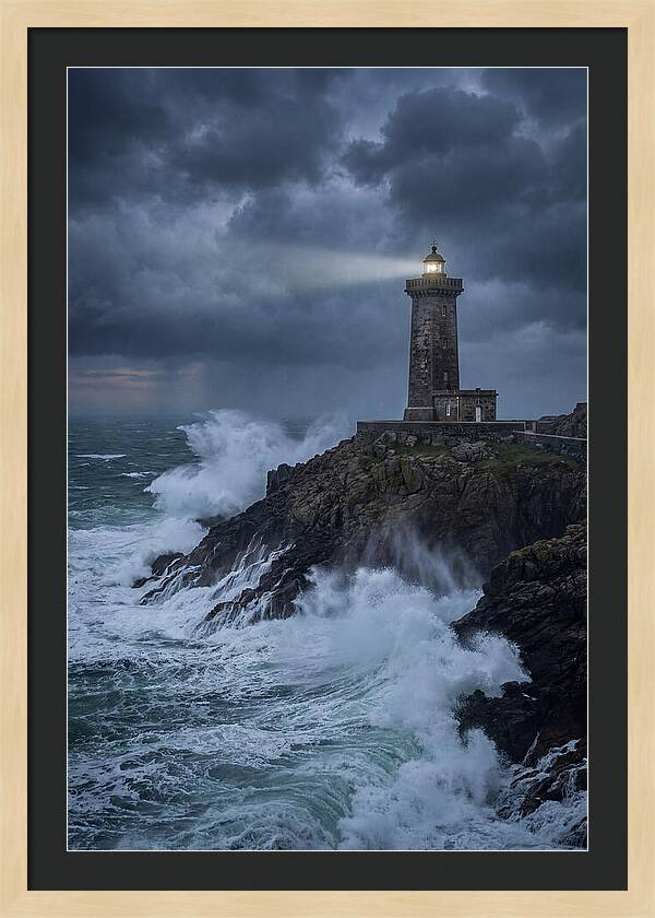 Lighthouse Amidst Stormy Seas