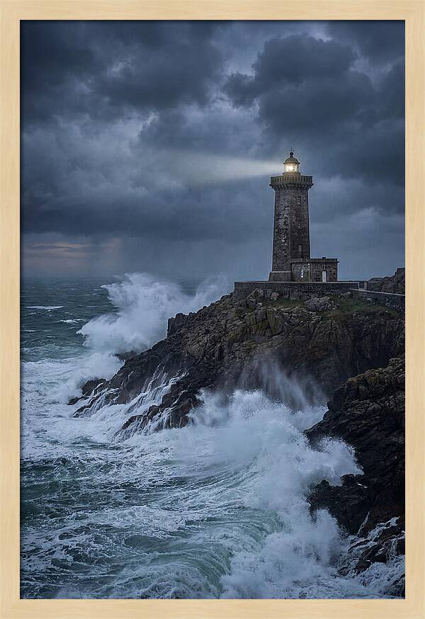 Lighthouse Amidst Stormy Seas