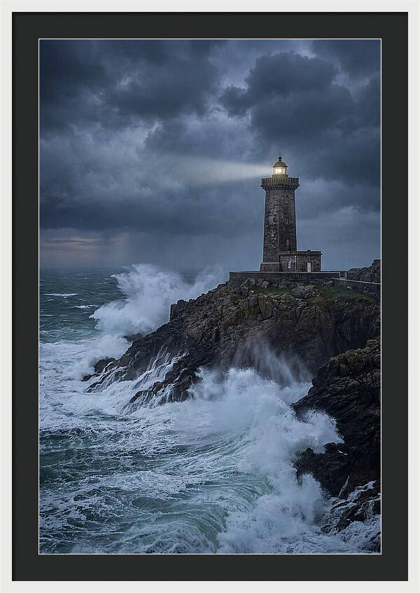 Lighthouse Amidst Stormy Seas