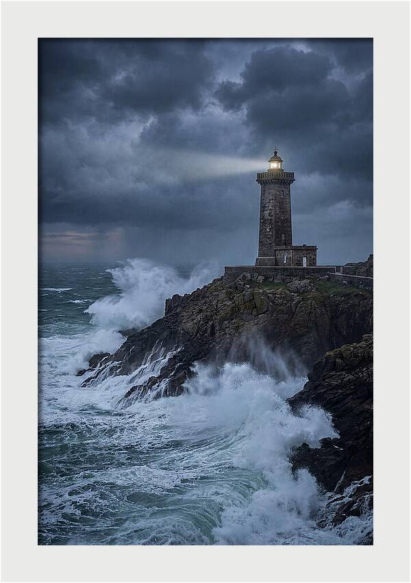Lighthouse Amidst Stormy Seas