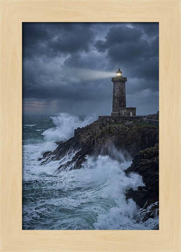 Lighthouse Amidst Stormy Seas