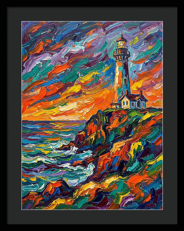 Lighthouse At Sunset