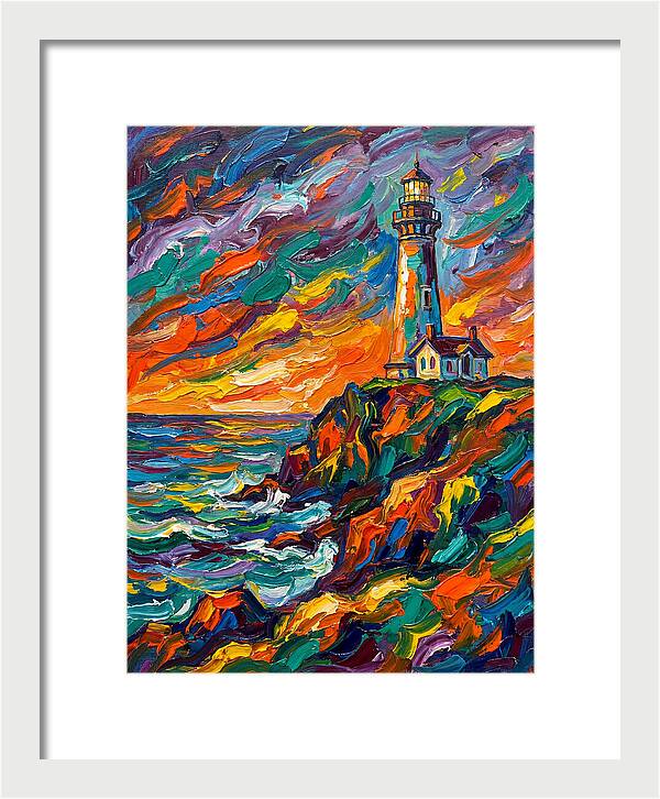 Lighthouse At Sunset