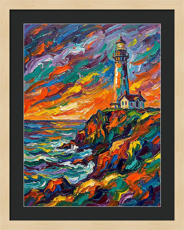 Lighthouse At Sunset