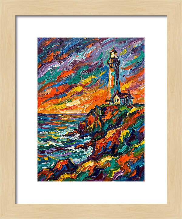 Lighthouse At Sunset