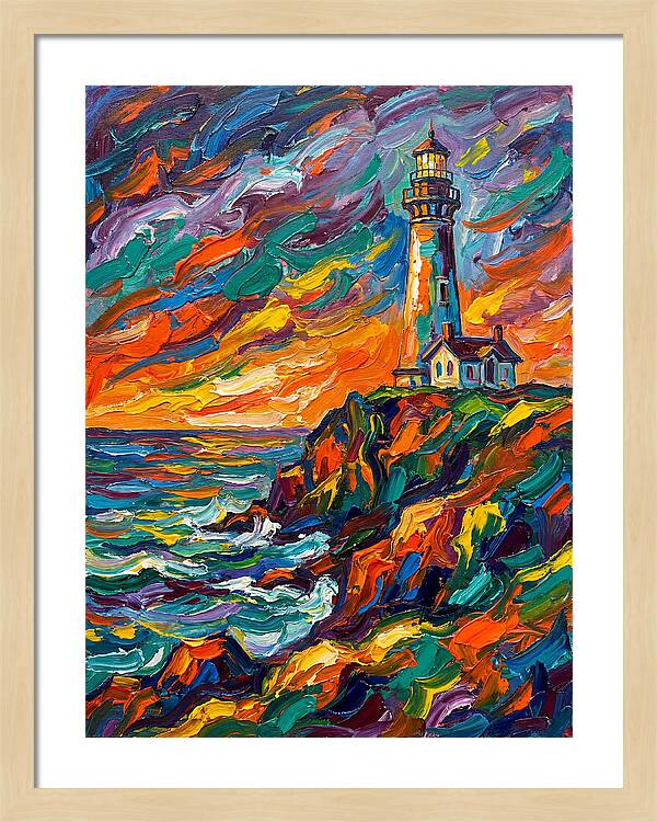 Lighthouse At Sunset