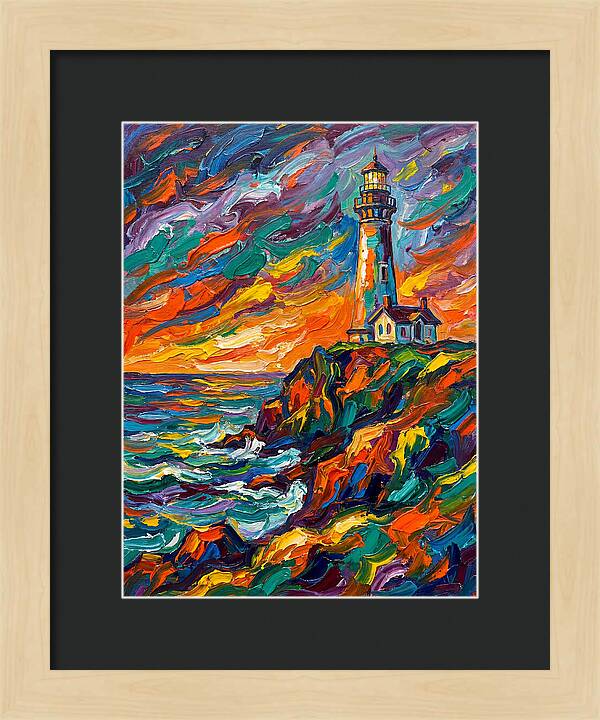 Lighthouse At Sunset