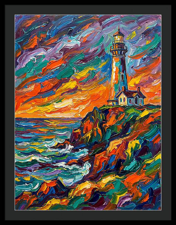 Lighthouse At Sunset
