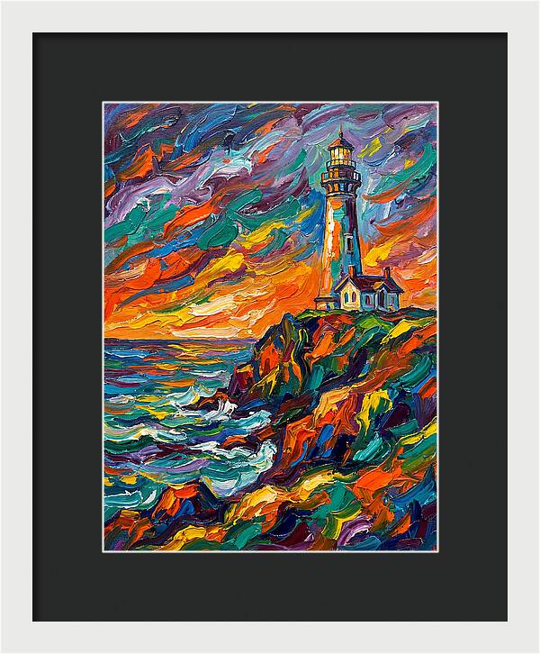 Lighthouse At Sunset