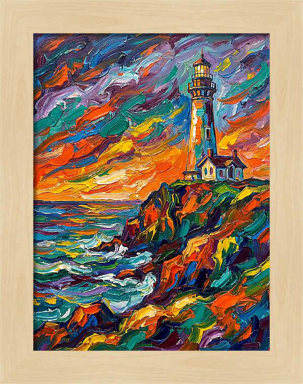 Lighthouse At Sunset