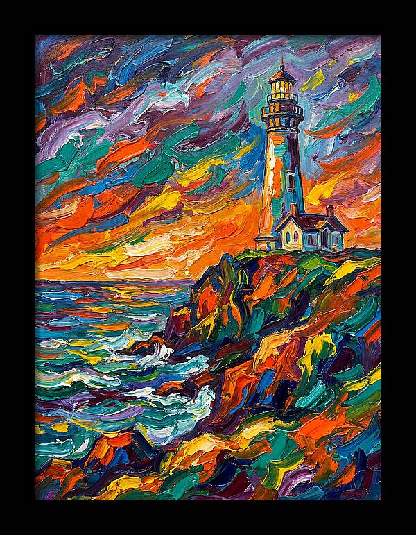 Lighthouse At Sunset