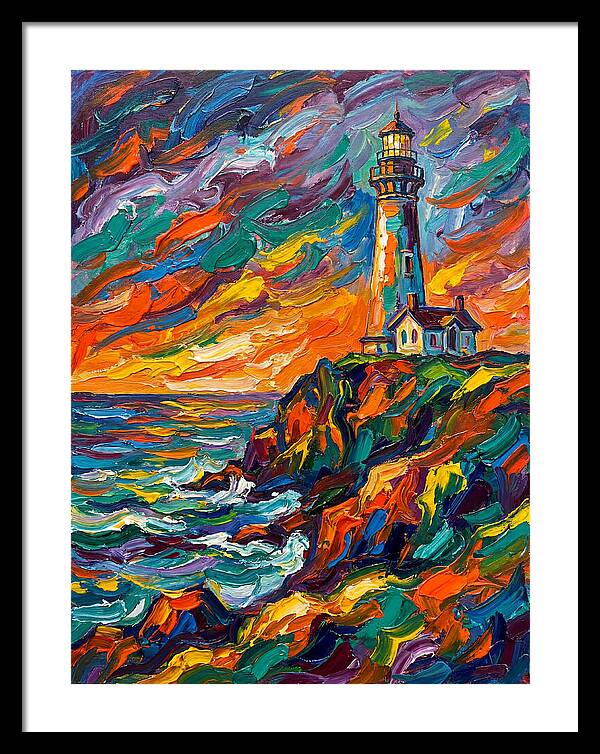Lighthouse At Sunset
