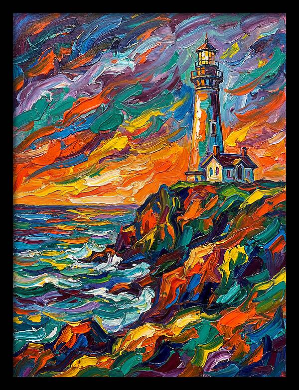 Lighthouse At Sunset