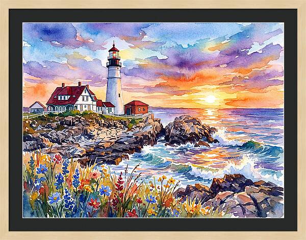 Lighthouse At Twilight
