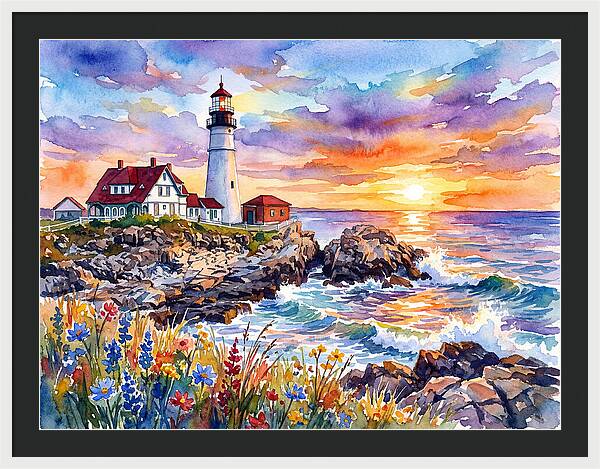 Lighthouse At Twilight