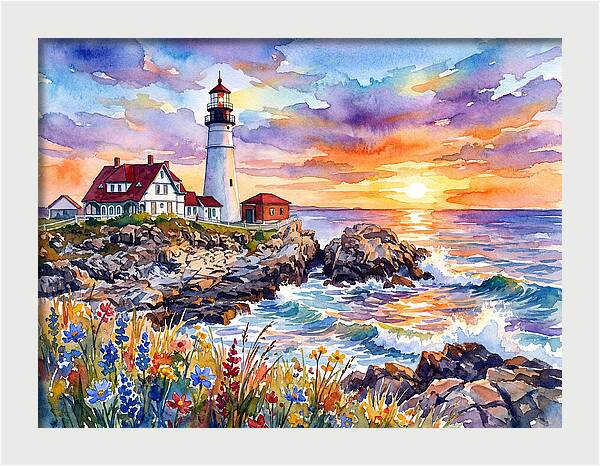 Lighthouse At Twilight