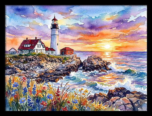Lighthouse At Twilight