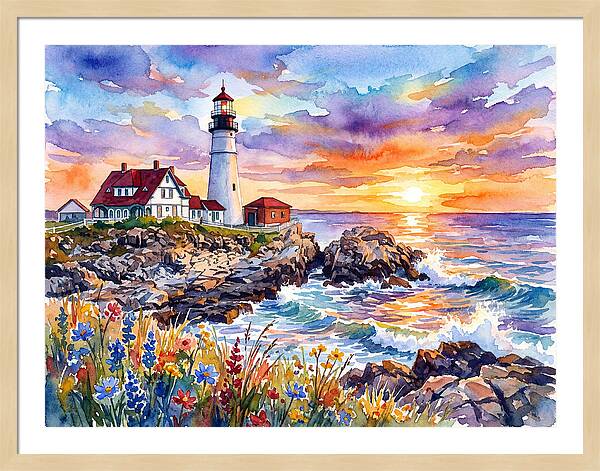 Lighthouse At Twilight