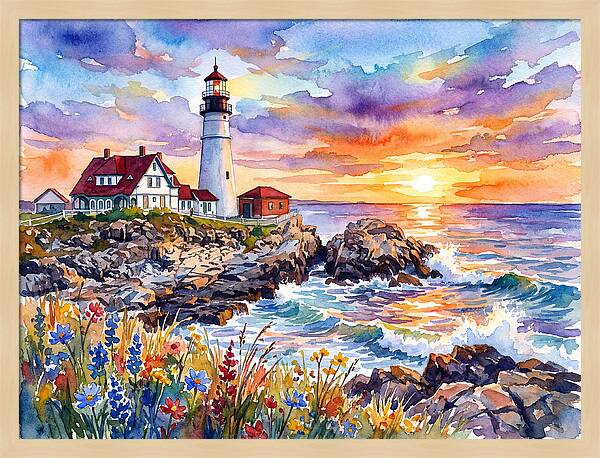 Lighthouse At Twilight