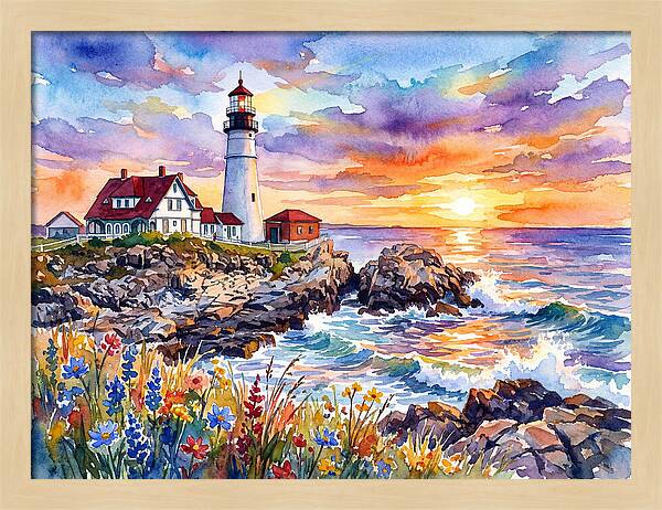 Lighthouse At Twilight