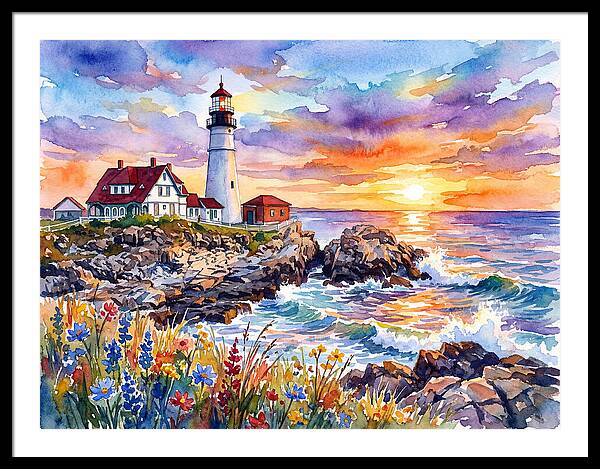 Lighthouse At Twilight