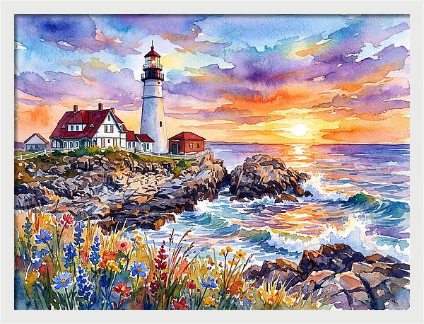 Lighthouse At Twilight