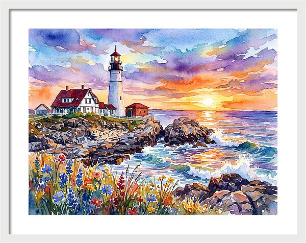 Lighthouse At Twilight