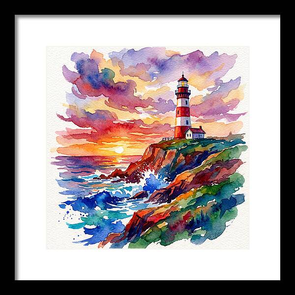 Lighthouse Glow At Dusk